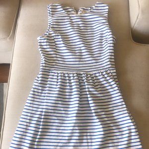 J. Crew Bright Blue & White Daybreak Striped Dress